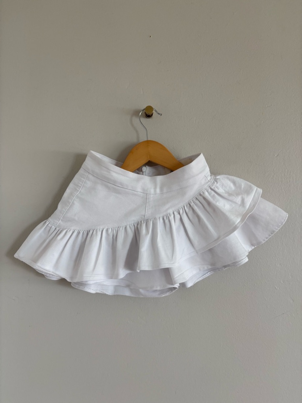 AC Rendón - Size 7/8 - White Tiered Ruffle Girl’s Skort